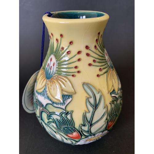 63 - A Moorcroft limited edition vase in the 'Indian Summer' pattern by Nicola Slaney, numbered 12/50, ap... 