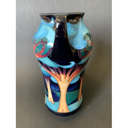 64 - A Moorcroft two handled vase in the 'Moonlight Sonata' pattern designed by Rachel Bishop, dated 2008... 