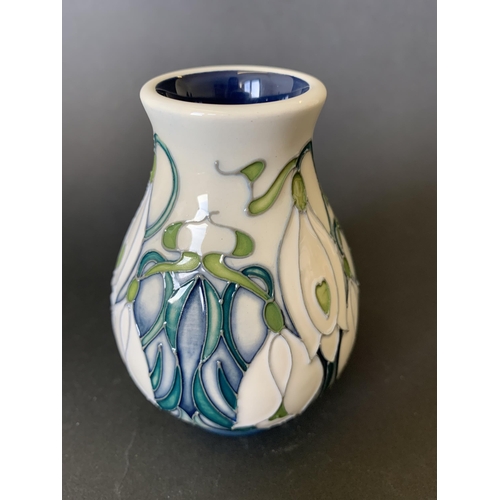 7 - A Moorcroft Master Trial vase in a 'Snowdrop' variant pattern, dated 14/2/14 to base, just over 3 1/... 