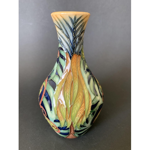 8 - A Moorcroft Trial vase in the 'New Zealand Tree Fern' pattern by Philip Gibson, dated 20/2/03, appro... 