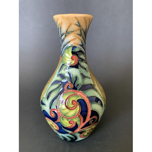 8 - A Moorcroft Trial vase in the 'New Zealand Tree Fern' pattern by Philip Gibson, dated 20/2/03, appro... 