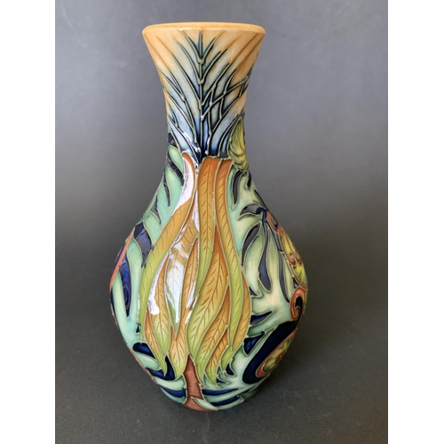 8 - A Moorcroft Trial vase in the 'New Zealand Tree Fern' pattern by Philip Gibson, dated 20/2/03, appro... 