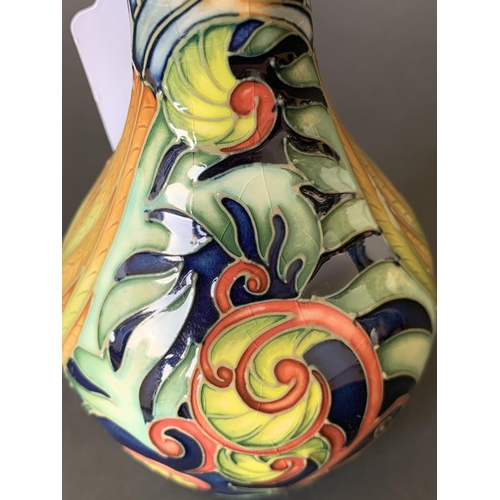 8 - A Moorcroft Trial vase in the 'New Zealand Tree Fern' pattern by Philip Gibson, dated 20/2/03, appro... 