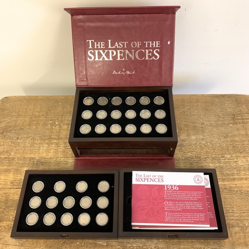 155 - Danbury Mint 'Last of the Six Pences' set with silver and a rare 1952 coin