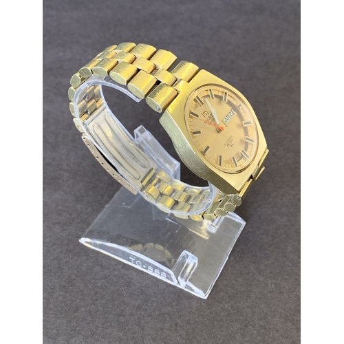 160 - A boxed gold plated Tissot PR516 'GL' wristwatch (winds and ticks)