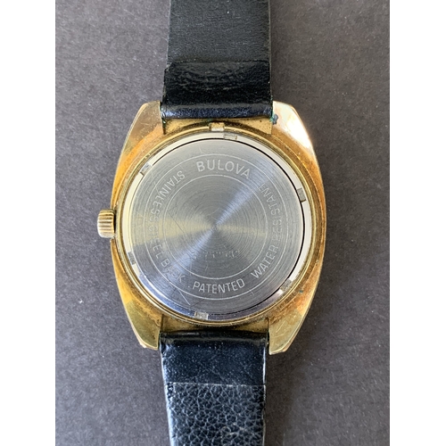 163 - A boxed vintage Bulova Accutron wristwatch with original buckle and strap (non-running)