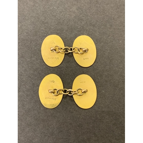 190 - A pair of 9ct gold cufflinks, weight approx. 4.8g