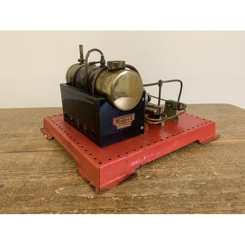 208 - A boxed Mamod twin cylinder S.E.3 Super Heated Steam Engine model including grinder workshop accesso... 