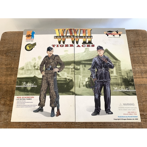 221 - A boxed Dragon action figure 2000 No.70050, WW2 Normandy 1944 Tiger Aces 'Bobby and Michael'