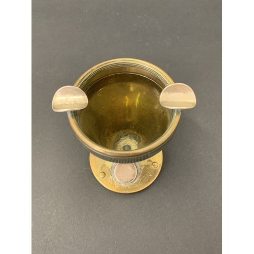 246 - A 1941 dated Trench Art ashtray, the body made from a shell fuse head, this marked No.206.II.N.S&S 7... 