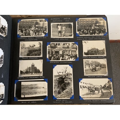 248 - An interesting WW2 era large photograph album detailing one persons journey starting in South Africa... 