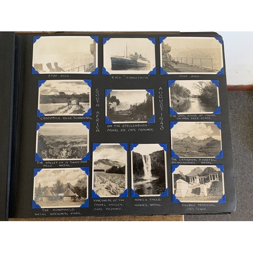 248 - An interesting WW2 era large photograph album detailing one persons journey starting in South Africa... 