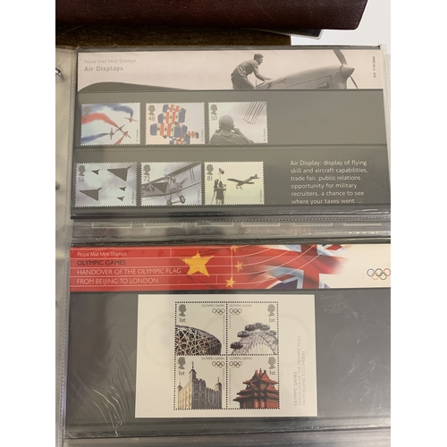 283 - Six Royal Mail 'presentation packs' albums plus a Royal Mail 'Post & Go' album etc