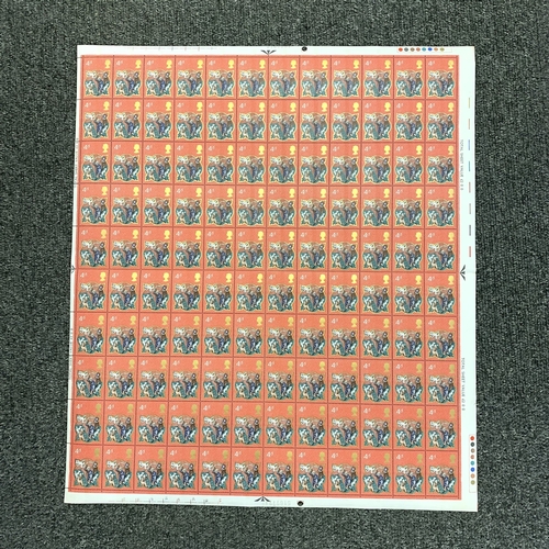 292 - Five full sheets of 120 stamps, all pre-decimal circa 1969/70, values include 5d National Grid, 5d D... 