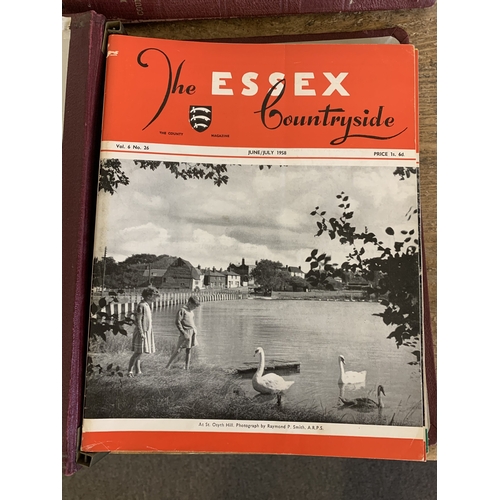 295 - Three folders of 'The Essex Countryside' plus 1950's/60's National Geographic, a selection of Britis... 