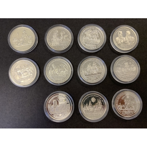 332 - Eleven 2005 Bicentenary Death of Nelson commemorative silver coins, all encapsulated and uncirculate... 