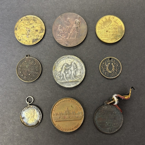 110 - A collection of various European and USA medallions