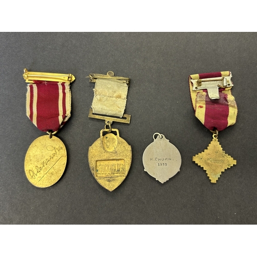 111 - Lord Mayor Treloar's medal and three other enamelled medals