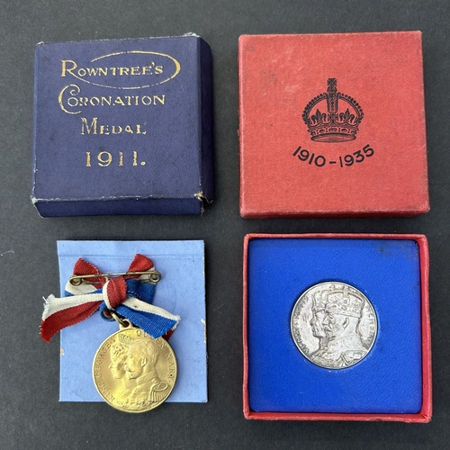 130 - George V Coronation and Jubilee medals and medallions including an official silver example boxed