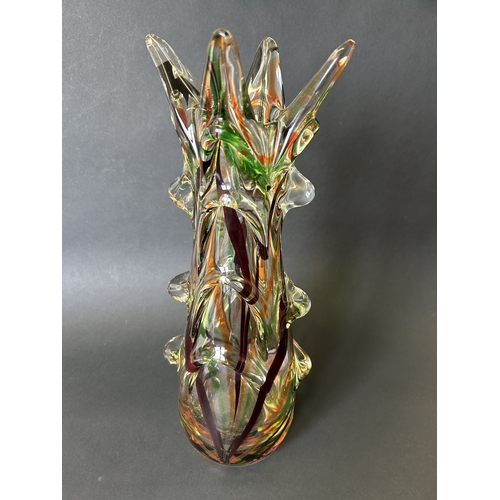 170 - A large multi coloured glass vase, approx. 14