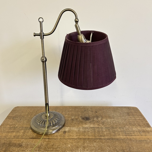 174 - A vintage poseable table lamp with shade