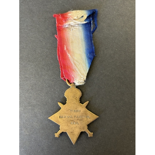 206 - 1914/15 Star to T1-2861 C.Q.M. Sjt.F.C.Burton A.S.C.