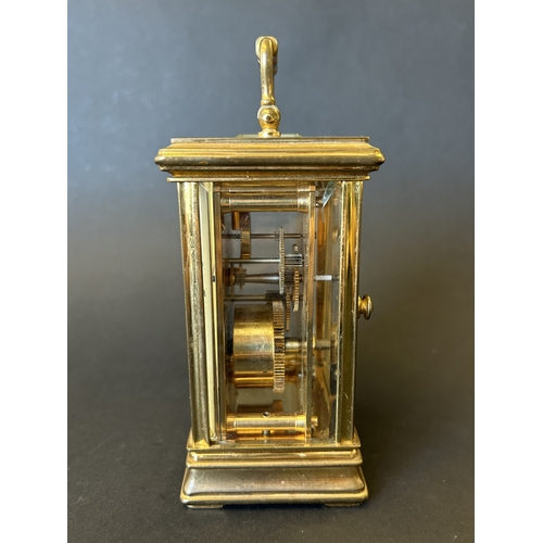 230 - A vintage St James, London gilt brass carriage clock, approx. 6