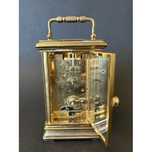 230 - A vintage St James, London gilt brass carriage clock, approx. 6