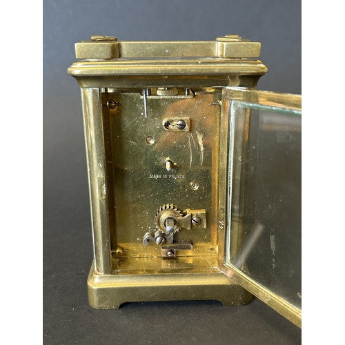 231 - A vintage Made in France brass carriage clock, approx. 5 3/4