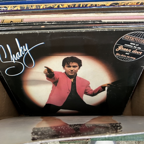 405 - Two boxes of 1960's, 1970's and 1980's vinyl records to include Barry Manilow, Shaking Stevens, Andy... 