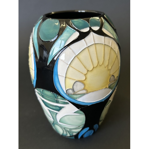 48 - A Moorcroft Trial vase in the 'Rising Moon' pattern, marked 'Trial 7-10-16' to base, approx. 5 1/4