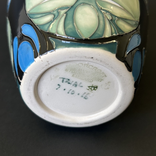 48 - A Moorcroft Trial vase in the 'Rising Moon' pattern, marked 'Trial 7-10-16' to base, approx. 5 1/4