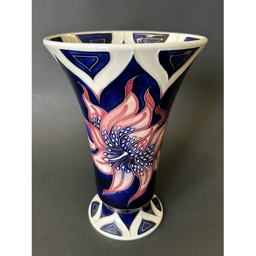 50 - A Moorcroft Collectors Club vase in the 'Araura Pink Stargazer Lily' pattern, designed and signed by... 