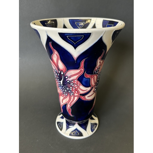 50 - A Moorcroft Collectors Club vase in the 'Araura Pink Stargazer Lily' pattern, designed and signed by... 