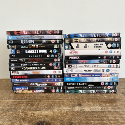 447 - A selection of DVD's to include Lethal Weapon, Die Hard, Dunkirk and War Horse