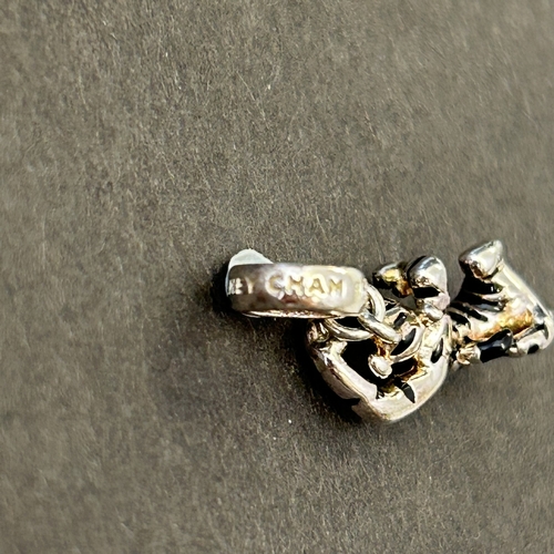 118 - Three small 925 sterling silver 'Chamilia' Disney charms, Minnie Mouse, Eeyore and Tigger