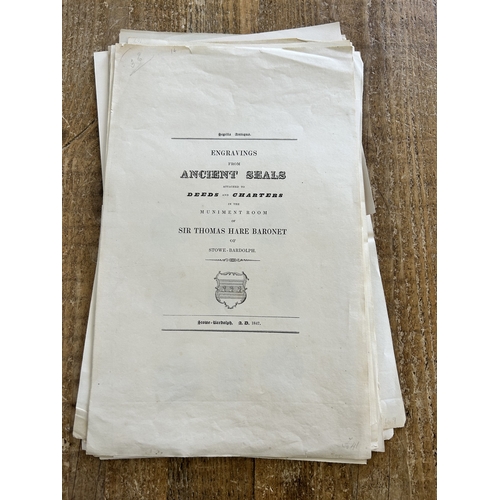 30 - A very large collection of ephemera including newspaper cuttings from the 1800's, many antique print... 