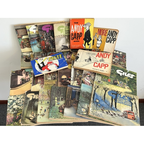 386 - A selection of vintage Giles and Andy Capp books (all with wear)
