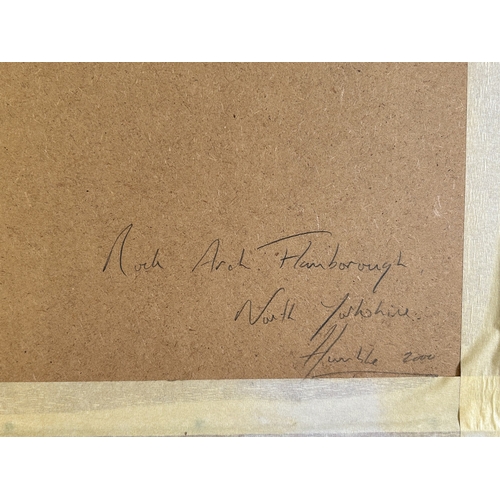 395 - A framed and glazed watercolour 'Rock Arch Flamborough North Yorkshire', signed lower right 'Humble'... 