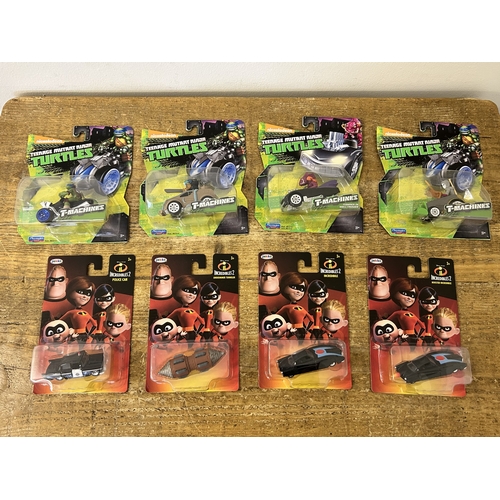 63 - A mixed box of new and boxed die cast collectors vehicles including Playmates Toys, Ninja Turtles, J... 