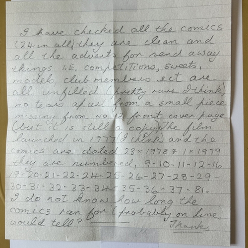 77 - Twenty four 1978/79 Star Wars weekly comics (well kept, mild use)