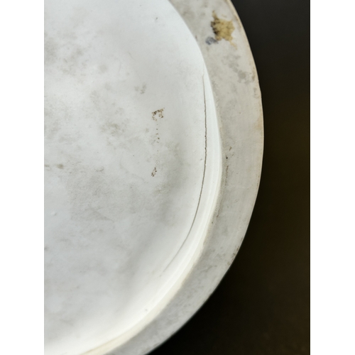 82 - A vintage Dresden porcelain lacework recumbent female figurine, bears a blue crown mark to the back,... 