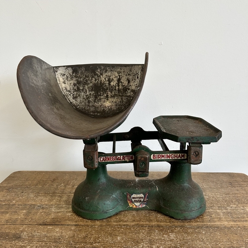 97 - A set of vintage Carnegie & Layton Birmingham scales with later green paint