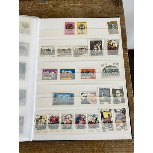 361 - Five stamp stock books to include mint stamps, all well displayed including Guernsey, Coco Islands, ... 