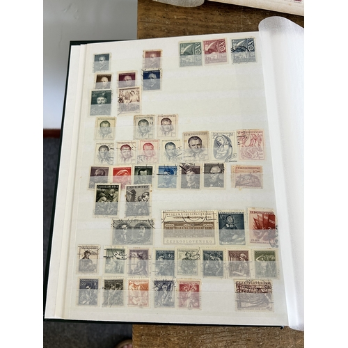 362 - Five stamp stock books to include mint stamps, all well displayed including Czechoslovakia, DDR (Eas... 