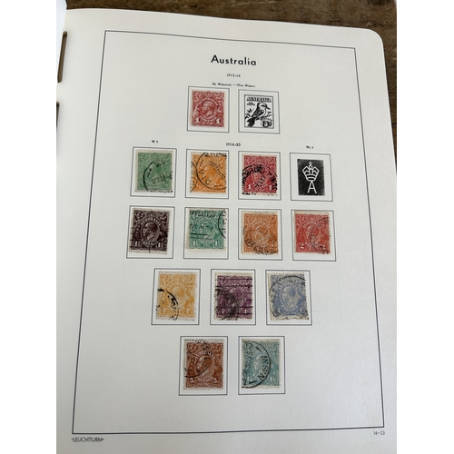 363 - Three stamp stock books, all well displayed to include East Germany, Greece and Australia, the first... 