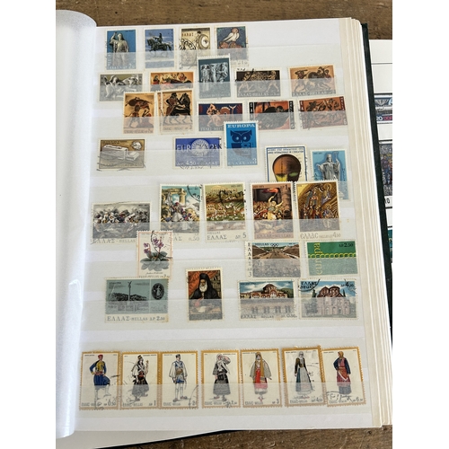 363 - Three stamp stock books, all well displayed to include East Germany, Greece and Australia, the first... 