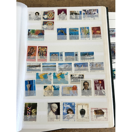 363 - Three stamp stock books, all well displayed to include East Germany, Greece and Australia, the first... 