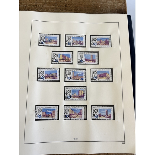 363 - Three stamp stock books, all well displayed to include East Germany, Greece and Australia, the first... 