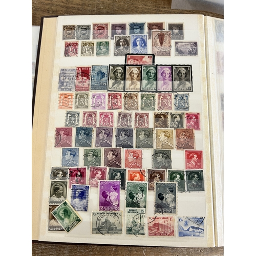 364 - Four stamp stock books, mint to average condition, some late 19th Century to early 20th Century stam... 